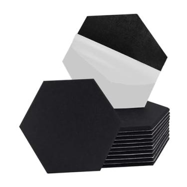 Imagem de menolana 12x Painéis acústicos Telhas acústicas à prova de som Painéis de parede acústicos Painel de espuma acústica para estúdio doméstico Porta Teto, Preto