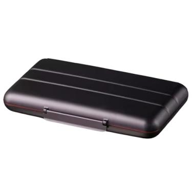 Imagem de Pequeno Caixa de charuto masculina requintada, leve, liga de alumínio, com forro de madeira, portátil, para viagem, pode conter vários charutos Feito à mão