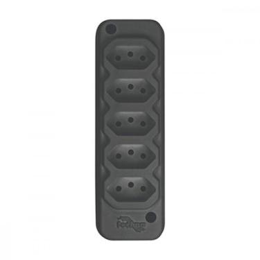 Imagem de Tomada Barra Techna D Quint 2P+T 10A Preto, Preto