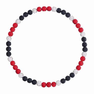 Imagem de NUKAYAI Colar de beisebol 40,6 cm/45,7 cm Ice Collection Chain Accessories for Men Glitter Rhinestone Sparky Clay Beaded Inspired Discoball Baseball Drip Colares Presentes para jogadores de beisebol