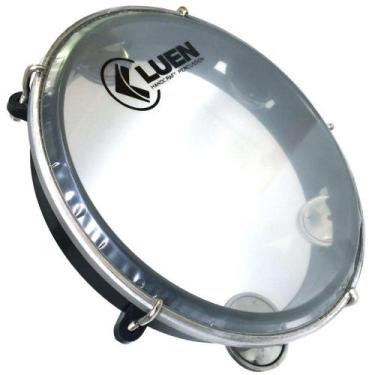 Imagem de Pandeiro Infantil 8 pol Preto Luen Percussão Instrumento Musical Junio