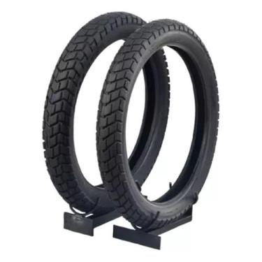 Imagem de Kit Par De Pneus 90/90-18 + 2.75-18 Robusto Cg 99 Fan 125 Titan 150 St