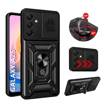 Imagem de Capa Capinha Case Armor Anti Choque Ring Luxo Para Galaxy A25 (Tela 6,5) + Anel Giratório + Proteção De Câmera - Proteção Militar