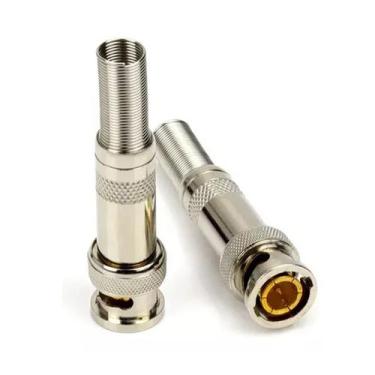 Imagem de 5 Conector BNC Mola para Parafuso e Solda RG6 - Multitoc
