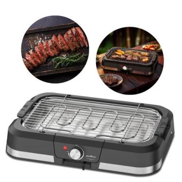 Imagem de Churrasqueira Elétrica Britânia BCQ40 Menos Fumaça Seletor Temperatura