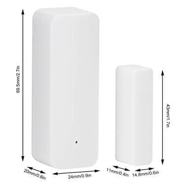 Imagem de Sensor de Porta, Com Fita ABS Detector Magnético Segurança de Segurança Doméstica Controle de Voz Sensor da Janela da Porta para o