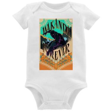 Imagem de Body Bebê Wakanda Forever - Foca na Moda, Branco, M