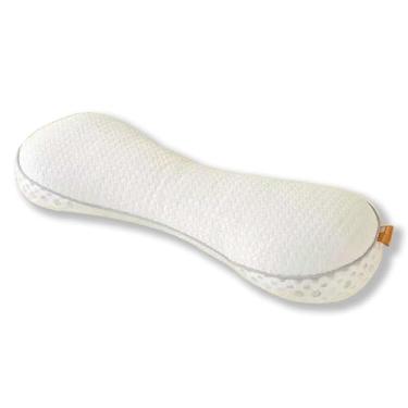 Imagem de Travesseiro de trigo sarraceno para pescoço e cervical, travesseiros de casco de trigo sarraceno para dormir, suporte de pescoço para dorminhocos nas costas e laterais para dor no pescoço (branco)