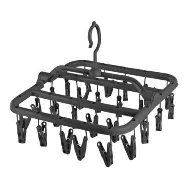 Imagem de Varal De Lingerie 26 Prendedores Para Pendurar Calcinhas, Meias e Cuecas(único,Preto)