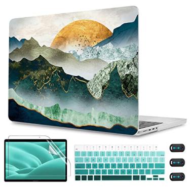 Imagem de CISSOOK Capa Mountain para MacBook Pro 16 polegadas versão 2024 2023 2021 modelo M4 A3403 A3186 / M3 2991/ M2 A2780 / A2485 M1 Pro/Max com Touch ID, capa de plástico Sunshine Mountain para MacBook Pro