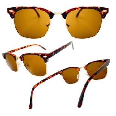 Imagem de Óculos De Sol Masculino e Feminino Proteção UV400 Joachim SM Classic Club I Quadrado Estilo Club Master (Sunset - Cor 3)