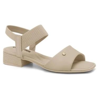 Imagem de Sandália Feminina Comfortflex Salto Bloco Elástico 2455401