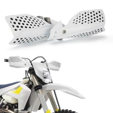 Imagem de USTPO Protetores de mão de motocicleta dupla camada 7/20.3 cm e 11/20.3 cm universal para FE 250 350 450 501 701 350S 501S 701SM TE 150 150i 250 300 250i 300i TX 125 FC 250 350 4500 Branco