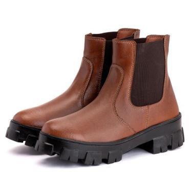 Imagem de Bota Chelsea Tratorada Feminina Cano Curto Confortavel - Pettinari, Mo