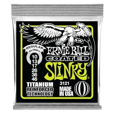 Imagem de Ernie Ball Regular Slinky Coated Titanium RPS Electric Guitar Strings 10-46 Gauge