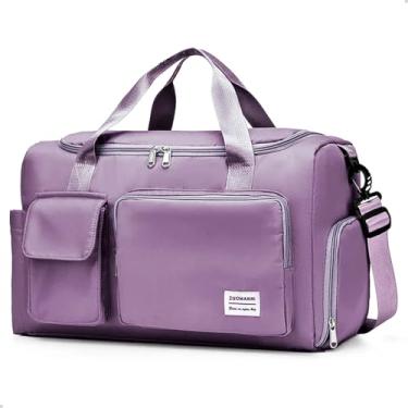 Imagem de Mala Bolsa de Mão Ombro Feminina para Viagem Grande Espaçosa (ROXO)