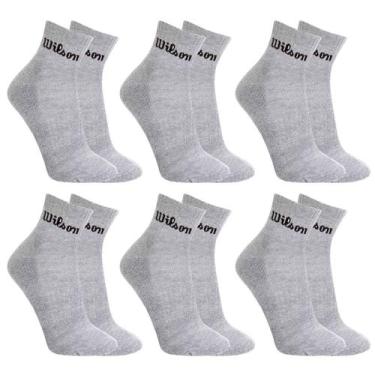 Imagem de Kit 6 Pares Meias Wilson Cano Médio Masculino Adulto 38-43, Cinza