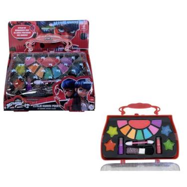 Imagem de Kit Maquiagem Infantil Antialérgica Ladybug Miraculous - Polibrinq