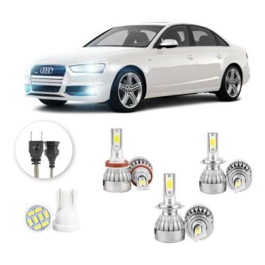 Imagem de Kit Lampadas Led Audi A4 2009 A 2014 H11 H7 H7 20000lm - V10, Branco