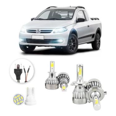 Imagem de Lampada Led Volkswagen Saveiro G5 2008 A 2012 H4 H3 20000lm - V10, Bra