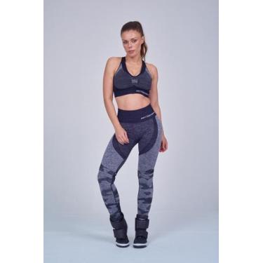 Imagem de Legging Seamless Painéis  Camuflada Cinza - Get Shape, M