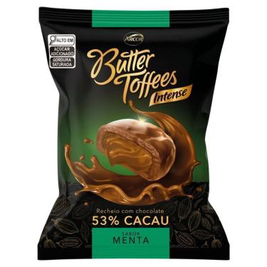 Imagem de Bala Menta Recheio Chocolate 53% Cacau Butter Toffees Intense 90g