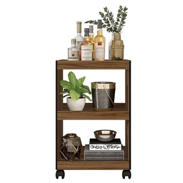 Imagem de Aparador Carrinho Tim Tim Marrom – Caemmun