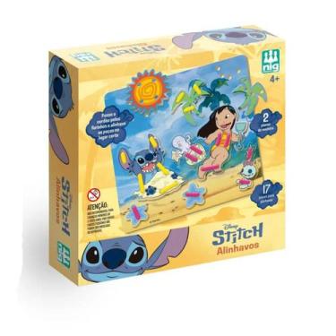 Imagem de Jogo Educativo Alinhavos Stitch Em Madeira Nig Brinquedos
