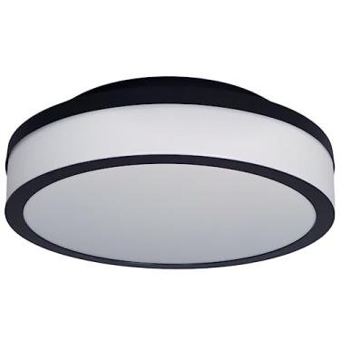 Imagem de LUMINARIA REDONDA PRETO SOBREPOR SANTORINI DE 46 CM DIAM. PARA 05 LAMPADAS BULBO LED E-27