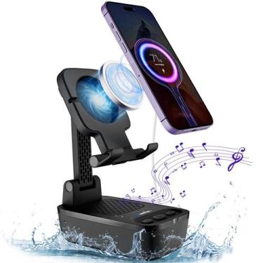 Imagem de Suporte para celular com alto-falante Bluetooth à prova d'água Comiso