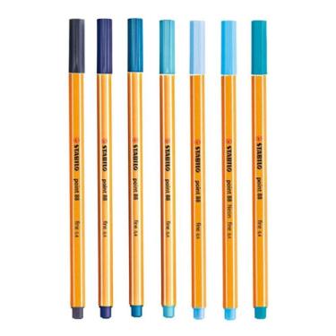 Imagem de Caneta Fineliner 0.4mm Point 88 7 Tons de Azul - Stabilo
