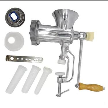 Imagem de Moedor De Carne N 10 + Funil Para Fazer Linguiça Biscoito Manual Bestf