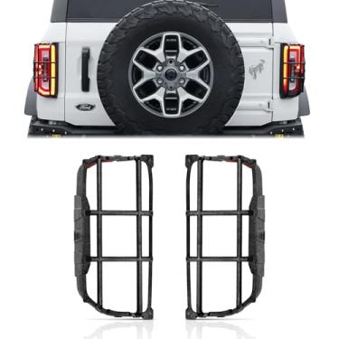 Imagem de AMWMORV Protetores De Lanterna Traseira Bronco Adequados Para Ford Bronco 2021-2025, Protetores De Lanterna Traseira Para Acessórios Bronco, Protetor De Lanterna Traseira Estilo Off-Road De 2 E 4 P