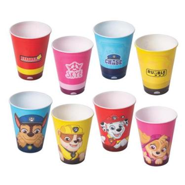 Imagem de Kit 8 copos patrulha canina 270 ml para lembrancinhas de aniversário c