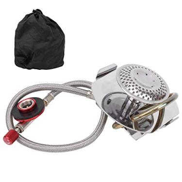 Imagem de Xcello Fogão a gás, mini fogão portátil de aço inoxidável para acampamento ao ar livre para viagens e piqueniques
