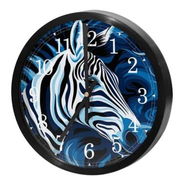 Imagem de LILINWAN Relógio de parede Pinto Red Prints 24 cm, silencioso, sem tique-taque, operado por bateria, para escritório, escola, quarto, casa