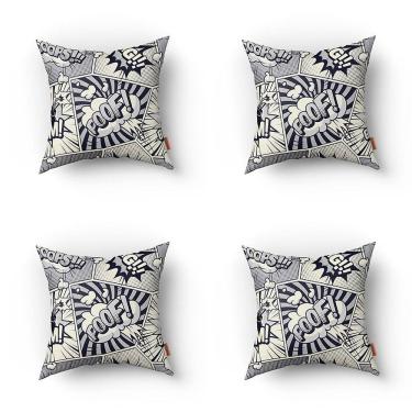 Imagem de Kit Almofadas Decorativas Estampadas 35x35cm Modelo 052