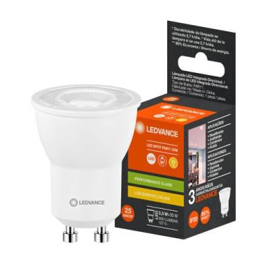 Imagem de Lampada Led Mini Dicroica Dim 3,5W 2700K 300Lm Gu10 Ledvance, 110V, BR