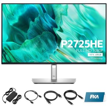 Imagem de FKA Monitor Dell P2725He - 27 Polegadas, Full Hd 1080P (1920 X 1080), 16:9 Ips, Tela De Monitor De Computador De 27 Polegadas Com Cabos Displayport, Hdmi E Usb (1 Pacote, Novo)