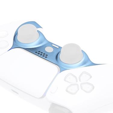 Imagem de eXtremeRate Capa decorativa de substituição compatível com controle p s 5 DIY Clip Shell, capa de placas personalizadas com anéis de destaque - azul titânio metálico