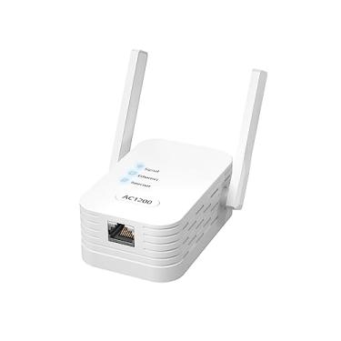 Imagem de ioGiant Adaptador universal WiFi para Ethernet AC1200Mbps, suporta funcionalidade de desativação de WiFi estendida, ponte sem fio 2,4G/5G com porta RJ45 para impressora, Smart TV, leitor de Blu-Ray,
