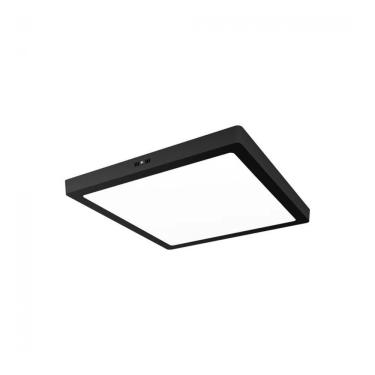 Imagem de Plafon Led Quadrado Sobrepor 21x21cm 18W Preto – Santa Fé | 6000K Cód. 310