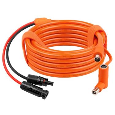 Imagem de XRDS -RF Cabo adaptador de painel solar para CC de 8 mm, conector solar para cabo de extensão macho DC7909/8020, fio de cobre estanhado 12AWG + 14AWG compatível com estação de energia portátil
