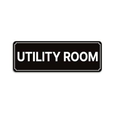 Imagem de Adesivo de placa de sala de utilidade para negócios e casa, decoração de porta de armário utilitário autoadesivo para porão de casa, garagem, cozinha, restaurante, loja