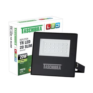 Imagem de Refletor Taschibra Led Tr Slim 20W Luz Verde Preto Bivolt