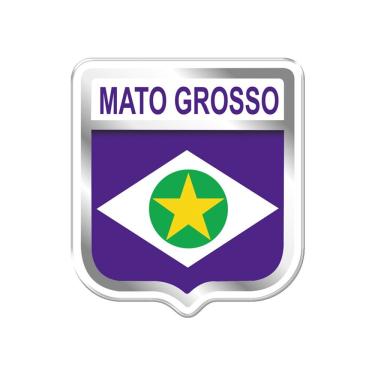 Imagem de Adesivo Decorativo Em Relevo Fácil Aplicação Brasão Mato Grosso Cor Branco