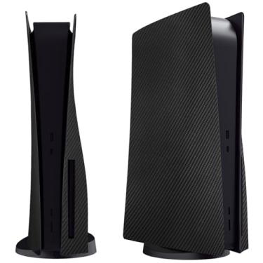 Imagem de IMOFEE Capas De Proteção Para Console Ps5 Disc Edition, Acessórios Playstation 5 (Fibra Carbono Preta)
