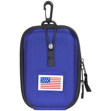 Imagem de Craftsman Golf Capa Rígida Azul Para Telêmetro Com Bandeira Dos Eua Tectectec Callaway, Bolsa Universal Transporte De