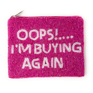 Imagem de TWINE AND LOVE Ops, Vou Comprar De Novo! Bolsa Com Zíper E Miçangas, Rosa, Presente Aniversário, Para Vale-Presente, Carteira Pequena, Itens Essenciais