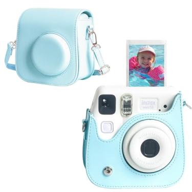 Imagem de CAIYOULE Estojo Para Câmera Fujifilm Instax Mini Se/7+/7S/7C Instant Film Protective Bag Com Alças Ajustáveis, Sem Câmera, Azul